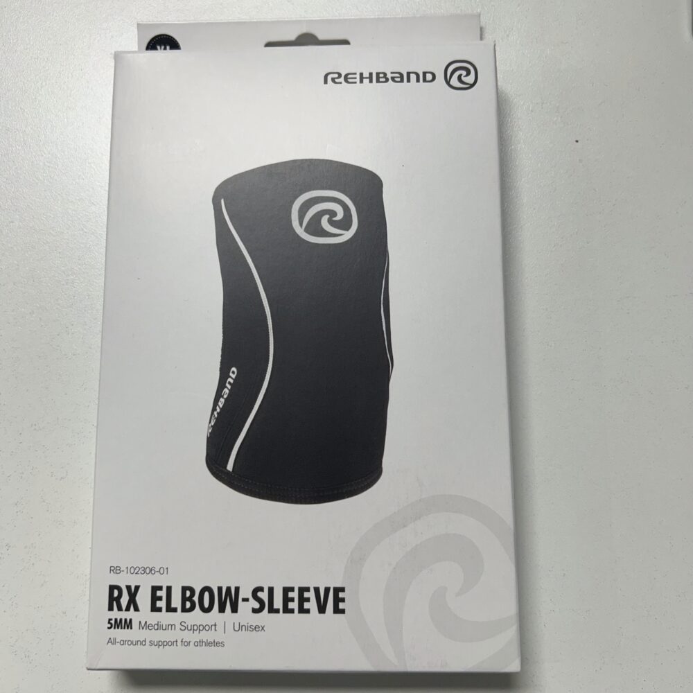 Outlet: Rehband EX Elbow-Sleeve 5mm Schwarz/Weiß Größe XL