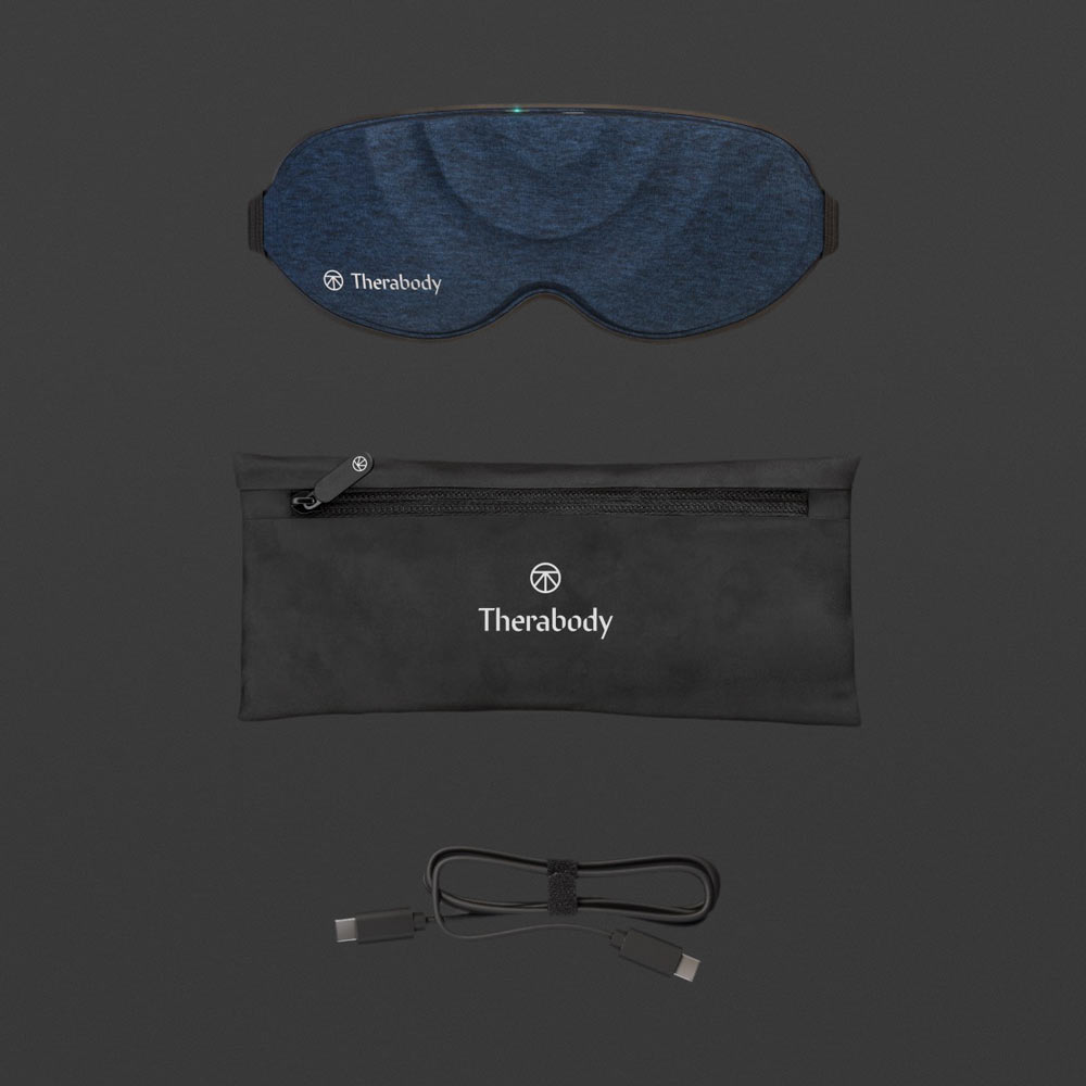 Therabody SleepMask mit Etui und USB-Ladekabel im Set